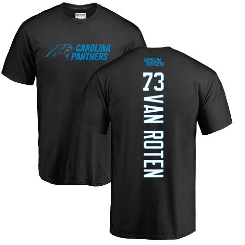 Carolina Panthers Men Black Greg Van Roten Backer NFL Football #73 T Shirt->carolina panthers->NFL Jersey